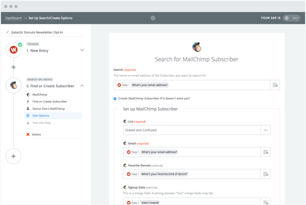 zapier dashboard