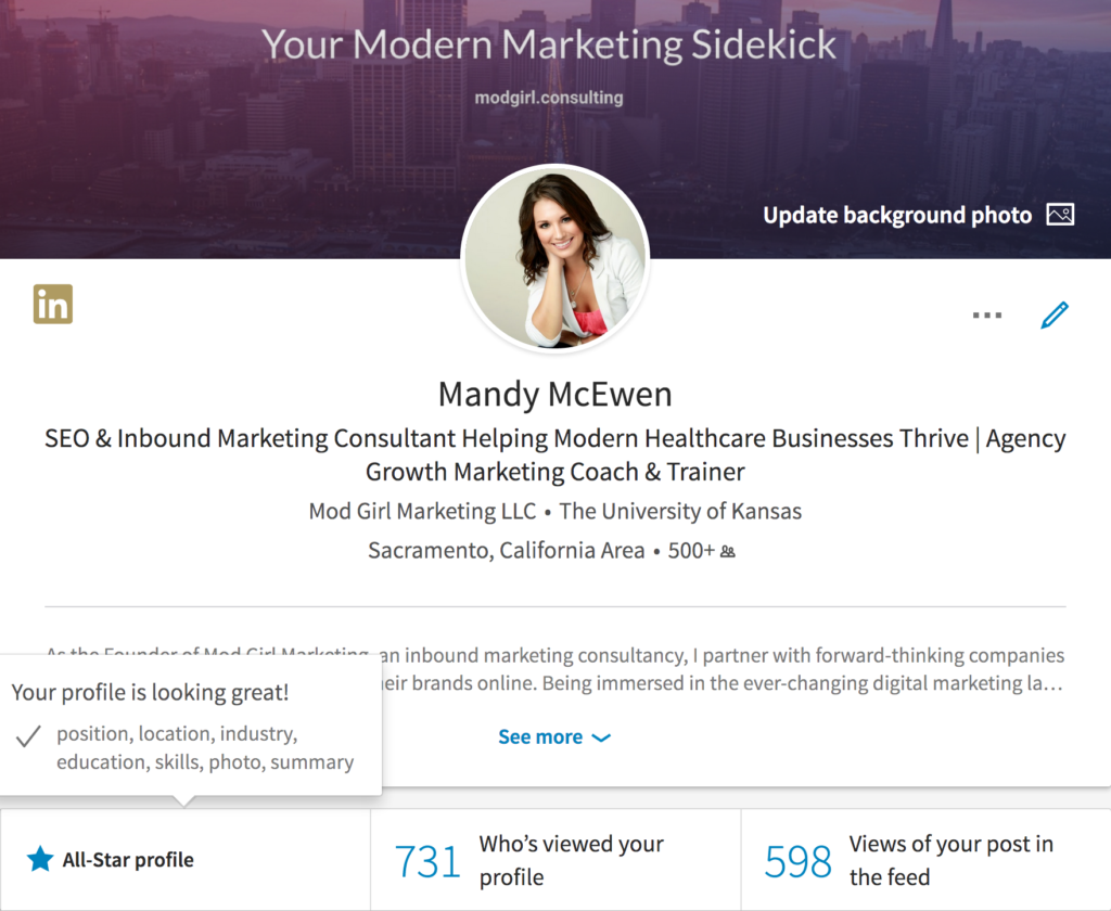 using linkedin to generate leads Mod Girl Marketing